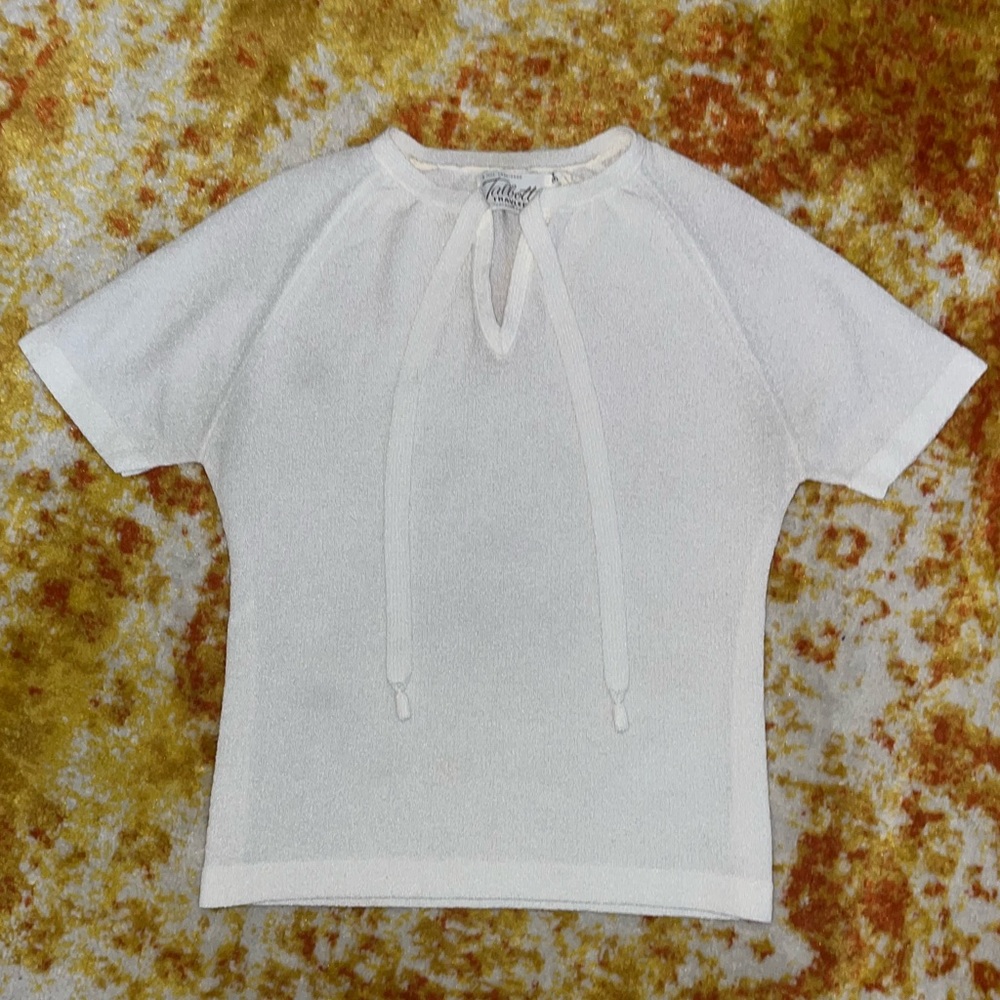 Vintage 70s Beach White Collar Shirt